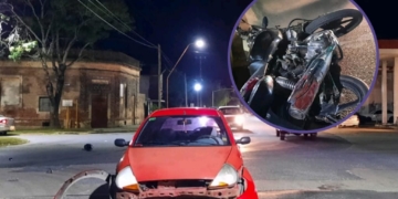 Un auto y una moto chocaron en Barrancas: un joven fue trasladado al Hospital Cullen