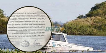 Timbúes: denunció que le dispararon 5 veces cuando se encontraba en el rio