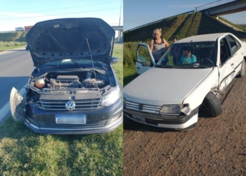 Dos autos protagonizaron un accidente en autopista: un herido y daños materiales