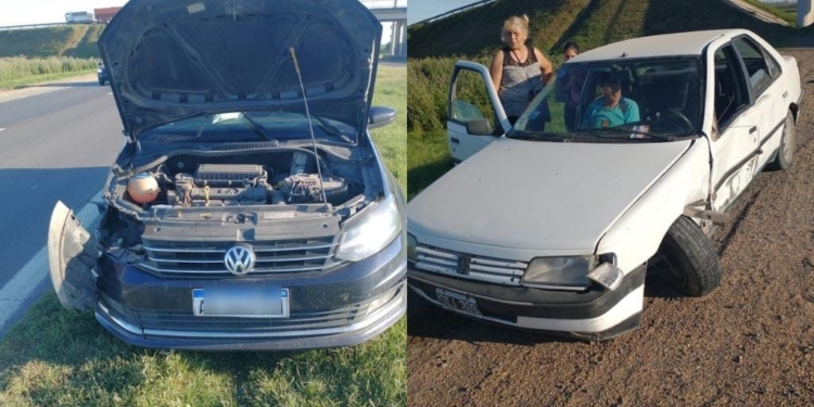 Dos autos protagonizaron un accidente en autopista: un herido y daños materiales