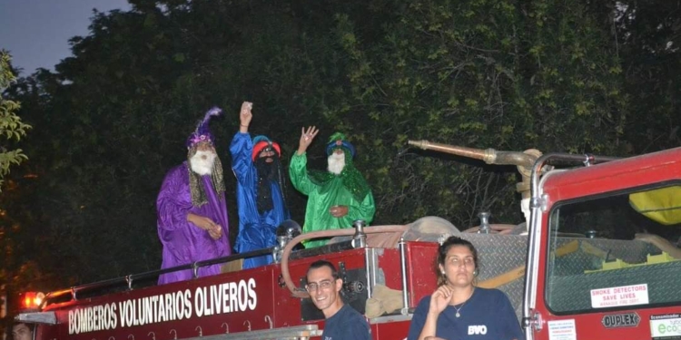Llegan los Reyes Magos a Oliveros: repartirán golosinas junto a los Bomberos
