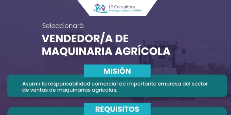 Oportunidad laboral: importante empresa de Centeno selecciona vendedor