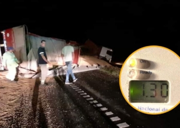El camionero que tumbó en autopista tenía 1.3 de alcohol en sangre