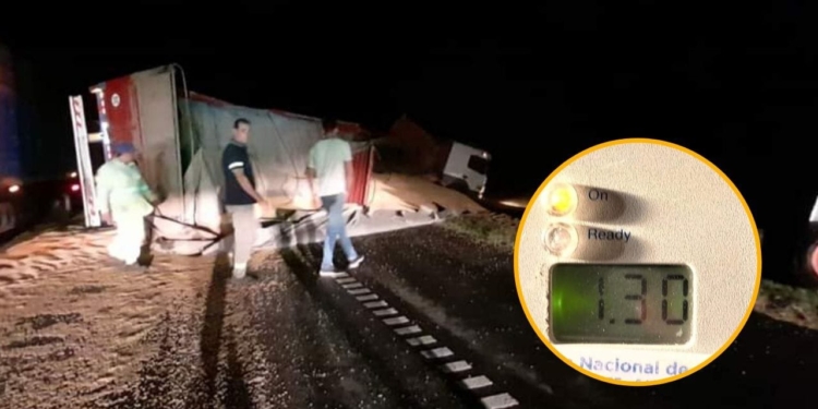 El camionero que tumbó en autopista tenía 1.3 de alcohol en sangre