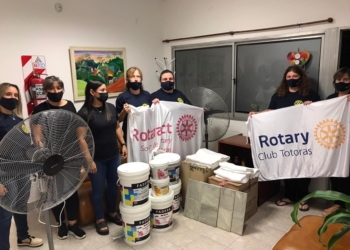 Totoras: el Rotary entregó importantes donaciones al hogar Doña Pepa