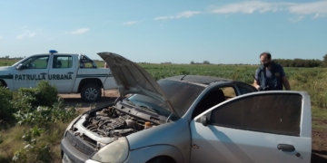El auto encontrado quemado en Timbúes era robado