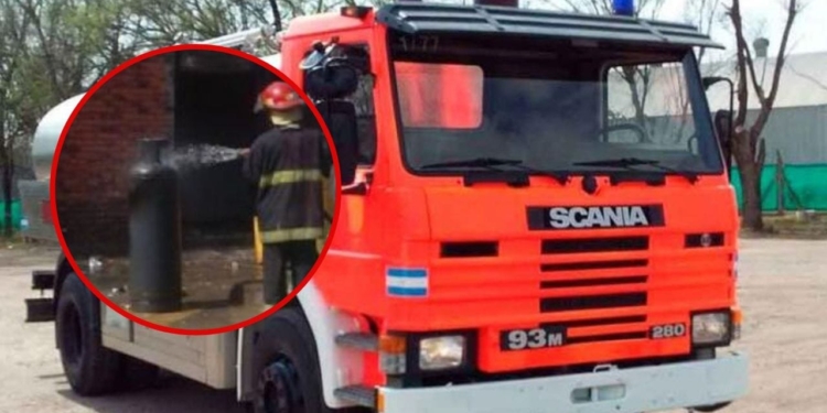 Susto por el incendio de un tubo de gas en San Genaro: fue sofocado por bomberos