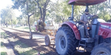 Comenzó la construcción del paseo aeróbico en Maciel