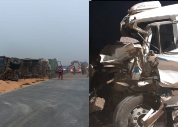 Totoras: un camión volcó y otro lo impactó sobre Ruta 91