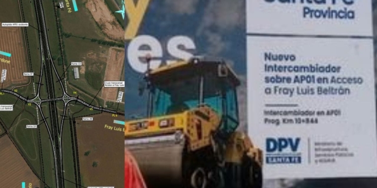 Comenzaron las obras del nuevo acceso a la autopista en Beltrán