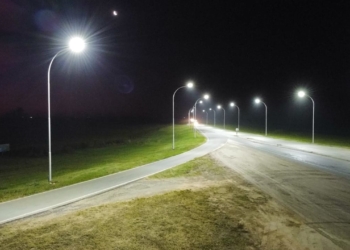 Totoras: finalizó la obra de iluminación en el cruce de rutas 34 y 91