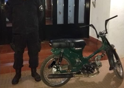 Recuperaron en Barrancas una moto robada en Coronda