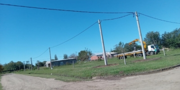 Finalizó la obra de luz en el loteo comunal de Clarke