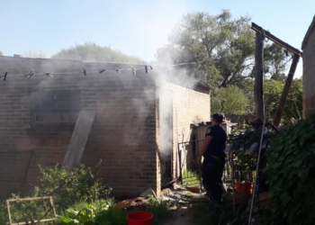Susto por un incendio en una vivienda de Maciel: hubo pérdidas materiales