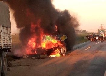 Choque, incendio y muerte en el puente angosto de la Ruta 91 entre Serodino y Andino