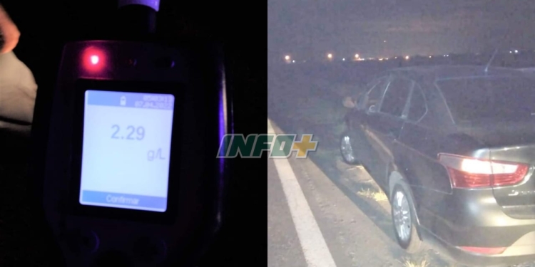 Peligro al volante: viajaba por autopista con 2.29 g/l de alcohol en sangre