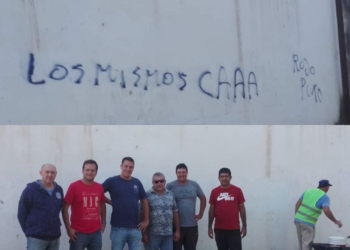Pintadas en la previa al clásico de Maciel: ambos clubes lo repudiaron