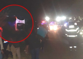 Despistó un colectivo Tata Rápido en Timbúes: hay 5 heridos