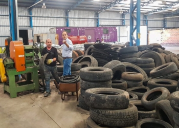 Iriondo Recicla: Rasetto entregó el primer camión de neumáticos para su reciclado