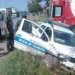 Impresionante choque en Ruta 11: un vehículo oficial terminó en una zanja