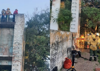 Un menor cayó dentro de un tanque de agua y fue rescatado por bomberos