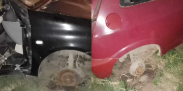Robaron cuatro ruedas de autos del cuartel de bomberos de Serodino