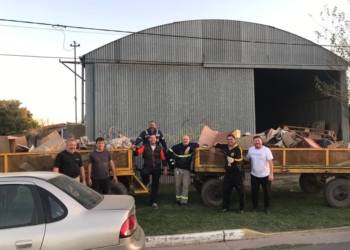 Comenzaron a limpiar el predio de Bomberos de Timbúes: «Es un paso trascendental»