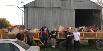 Comenzaron a limpiar el predio de Bomberos de Timbúes: «Es un paso trascendental»