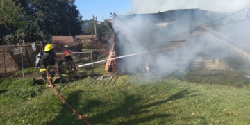 San Genaro: incendio de un galpón causó susto en los vecinos
