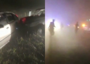 Neblina, humo y accidente múltiple entre Gaboto y Maciel