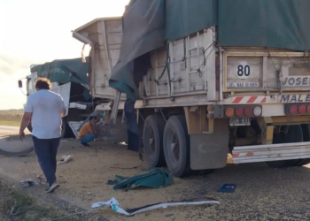 Fuerte choque de camiones en Ruta 91: hubo daños pero sin heridos