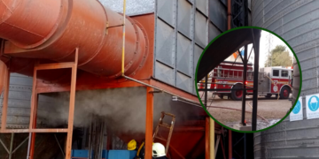 Principio de incendio en AFA Serodino generó preocupación pero fue controlado