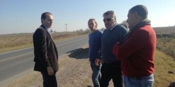 Serodino: autoridades recorrieron la zona de la futura circunvalación
