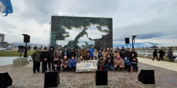 Nahuel Cejas participó del acto en Ushuaia por los derechos argentinos sobre la soberanía de Malvinas