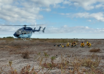 Helicópteros y brigadistas sofocan nuevos incendios en el Delta del Paraná