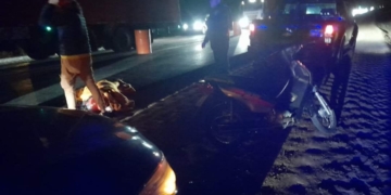 Una joven de Arocena sufrió graves heridas tras chocar contra un tacho en la ruta