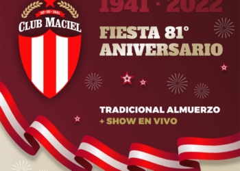 Se viene la tradicional fiesta aniversario del Club Maciel, con almuerzo y show