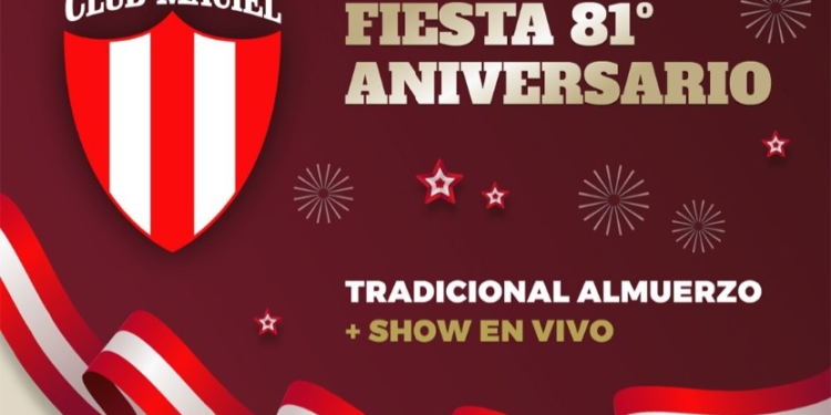 Se viene la tradicional fiesta aniversario del Club Maciel, con almuerzo y show
