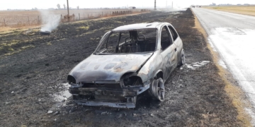 Bajó de su auto y se le prendió fuego cuando viajaba sobre Ruta 34