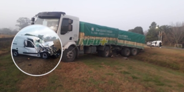 Una mujer fue trasladada al SAMCo Barrancas tras un fuerte choque en Ruta 11