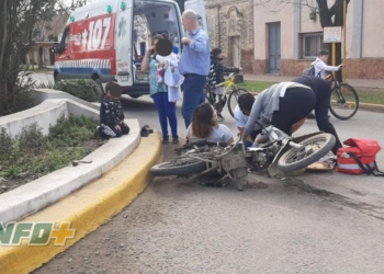 Una vecina de Maciel sufrió una fractura tras un choque en pleno centro