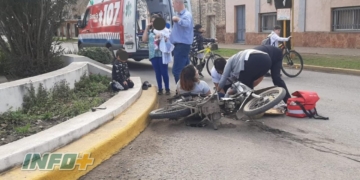 Una vecina de Maciel sufrió una fractura tras un choque en pleno centro