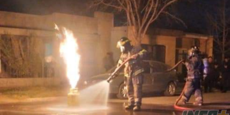 Una garrafa se prendió fuego y una joven sufrió quemaduras