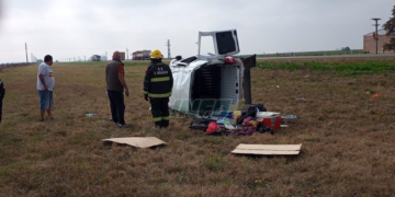 Cinco heridos tras un vuelco en Ruta 34