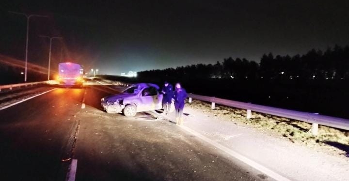 Una mujer de Oliveros chocó contra el guardarraíl en autopista