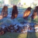 Concurso de asadores en Gaboto con desfile y destrezas gauchas, música y artesanos