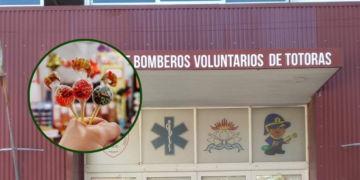 Bomberos de Totoras juntan golosinas para entregar a los niños en su día