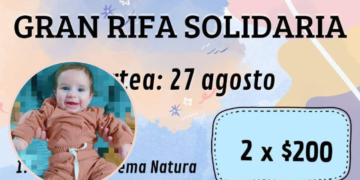 Serodino: lanzaron una nueva rifa en beneficio del pequeño Liam