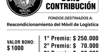 Bomberos Maciel venden sus últimos bonos que sortearán el sábado