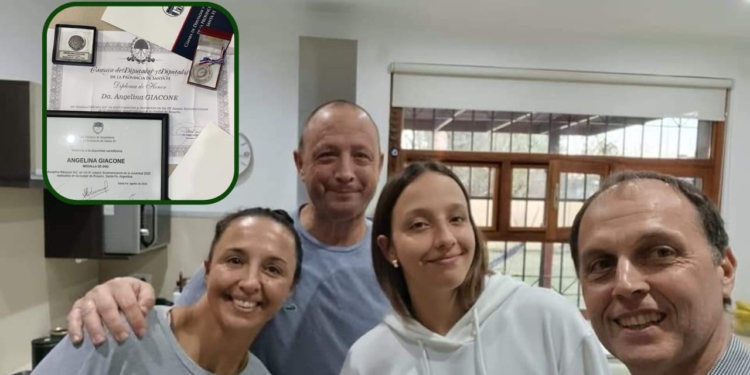 Orgullo de Oliveros: Ange Giacone fue reconocida por la Cámara de Diputados y Senadores